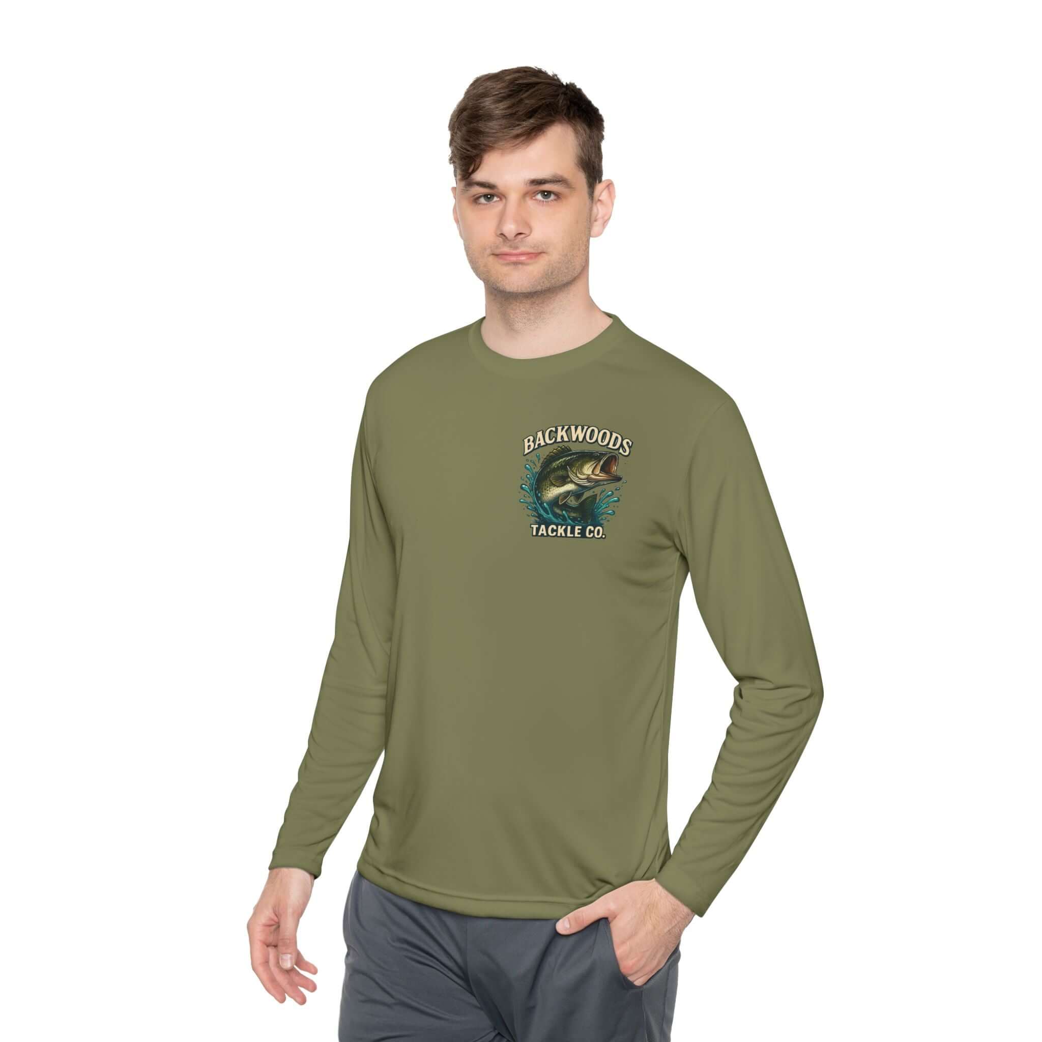 Backwoods Tackle Co. Fishing Long Sleeve Tee — Moisture‑Wicking
