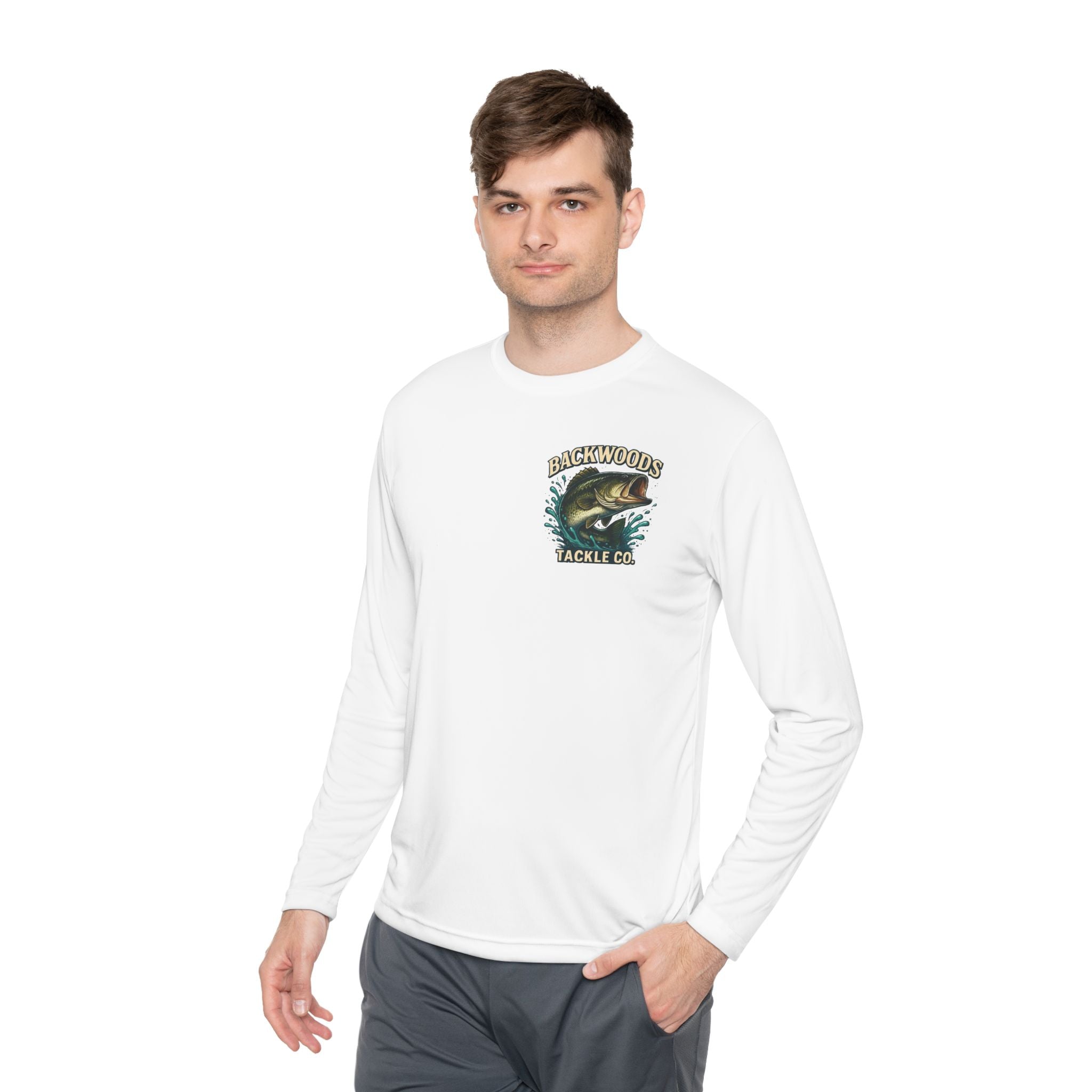 Backwoods Tackle Co. Fishing Long Sleeve Tee — Moisture‑Wicking