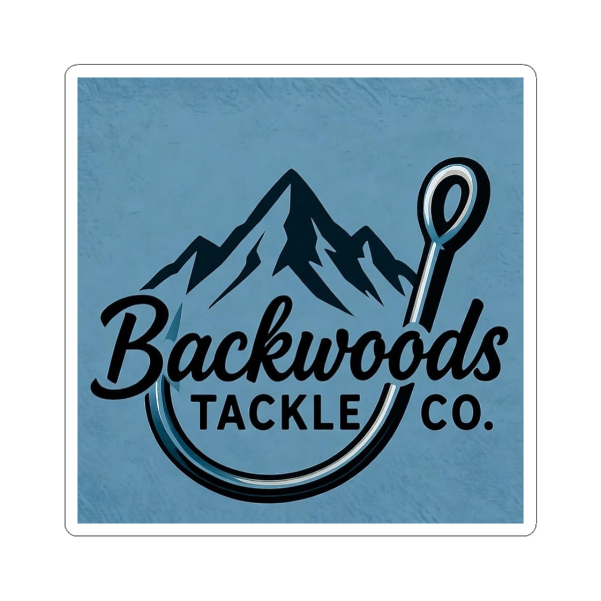 Backwoods Tackle Co. Sticker — Outdoor Fishing Logo Kiss-Cut Sticker