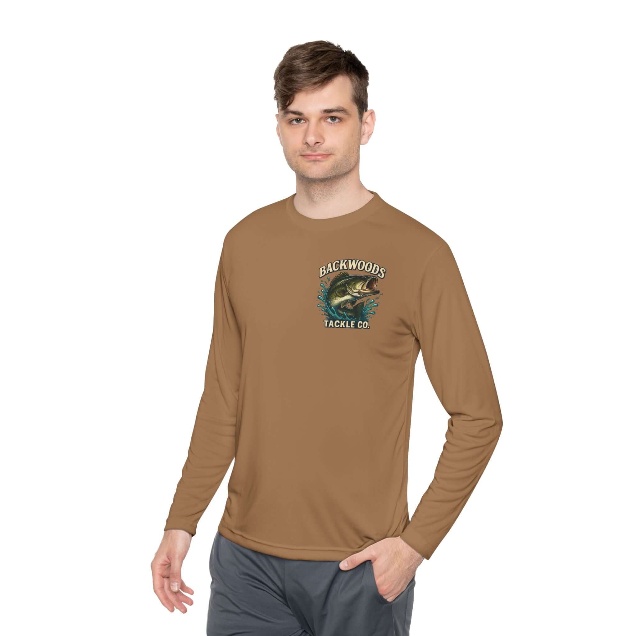 Backwoods Tackle Co. Fishing Long Sleeve Tee — Moisture‑Wicking
